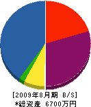 平田興業 貸借対照表 2009年8月期