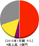 四国電設工業 損益計算書 2013年1月期