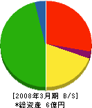 日本通信放送 貸借対照表 2008年3月期