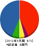 森田工産 貸借対照表 2012年9月期
