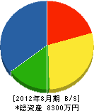 吉村興産 貸借対照表 2012年8月期