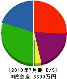 三田建設工業 貸借対照表 2010年7月期