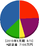 尾田水道 貸借対照表 2010年6月期