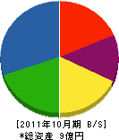 静寿工業 貸借対照表 2011年10月期