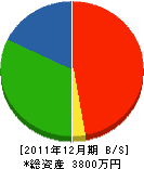 薄田土建 貸借対照表 2011年12月期