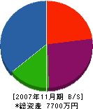 寺本土建 貸借対照表 2007年11月期