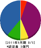 片桐造園建設 貸借対照表 2011年9月期
