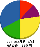東亜ディーケーケー 貸借対照表 2011年3月期