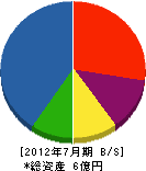 関野ハウジング 貸借対照表 2012年7月期