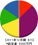 長谷川工務店 貸借対照表 2011年12月期