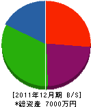 青沼建築 貸借対照表 2011年12月期