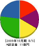 津田工業 貸借対照表 2009年10月期