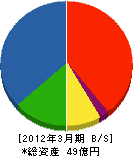 竹村総合設備 貸借対照表 2012年3月期
