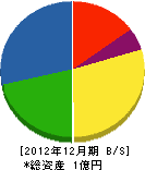 尾﨑建設 貸借対照表 2012年12月期