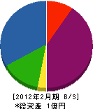 岩井建築 貸借対照表 2012年2月期