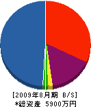 鈴木工務店 貸借対照表 2009年8月期