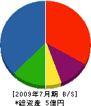 増渕工業 貸借対照表 2009年7月期