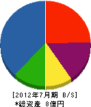 プランナーズジャパン 貸借対照表 2012年7月期