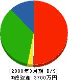 松村組 貸借対照表 2008年3月期