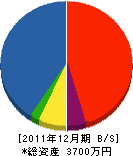 沖新電工 貸借対照表 2011年12月期