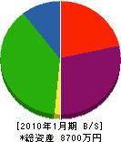 中島組 貸借対照表 2010年1月期