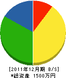 小川水道設備 貸借対照表 2011年12月期