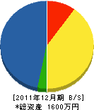 田中工業 貸借対照表 2011年12月期