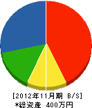 亀山新興 貸借対照表 2012年11月期