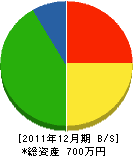 佐藤住研 貸借対照表 2011年12月期