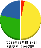 来島鉄工 貸借対照表 2011年12月期