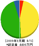 岡山相互建設（同） 貸借対照表 2009年8月期
