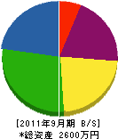 飯田造園 貸借対照表 2011年9月期