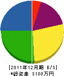 中島土建 貸借対照表 2011年12月期