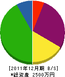 波田土木 貸借対照表 2011年12月期