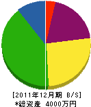永井商会 貸借対照表 2011年12月期