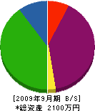 寺嶋工務店 貸借対照表 2009年9月期
