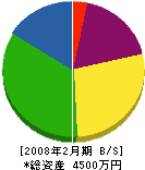 竹田工務店 貸借対照表 2008年2月期