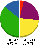 下田水道設備 貸借対照表 2008年12月期