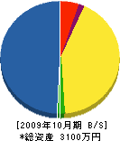 佐々木総建 貸借対照表 2009年10月期