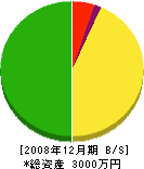 三浦工業 貸借対照表 2008年12月期