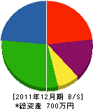 青光電設 貸借対照表 2011年12月期