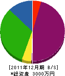 髙橋設備 貸借対照表 2011年12月期