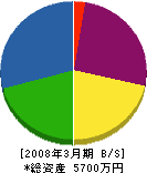 山田組 貸借対照表 2008年3月期
