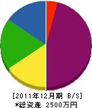 渡辺塗装 貸借対照表 2011年12月期