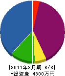 櫻井造園 貸借対照表 2011年8月期