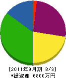 森田電気工業 貸借対照表 2011年9月期