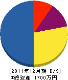 島津電業社 貸借対照表 2011年12月期
