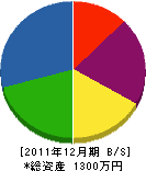 笠井設備工業 貸借対照表 2011年12月期