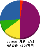 倉昌 貸借対照表 2010年7月期