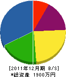 森田電器 貸借対照表 2011年12月期
